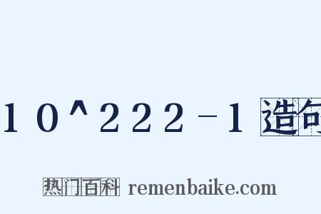 10^222-1造句是什么意思的图片